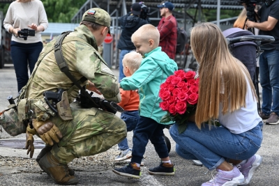 В Ставрополе встретили росгвардейцев – участников спецоперации на Украине