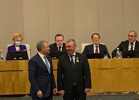 Александр Кузьмин награжден почётным знаком  Госдумы Российской Федерации