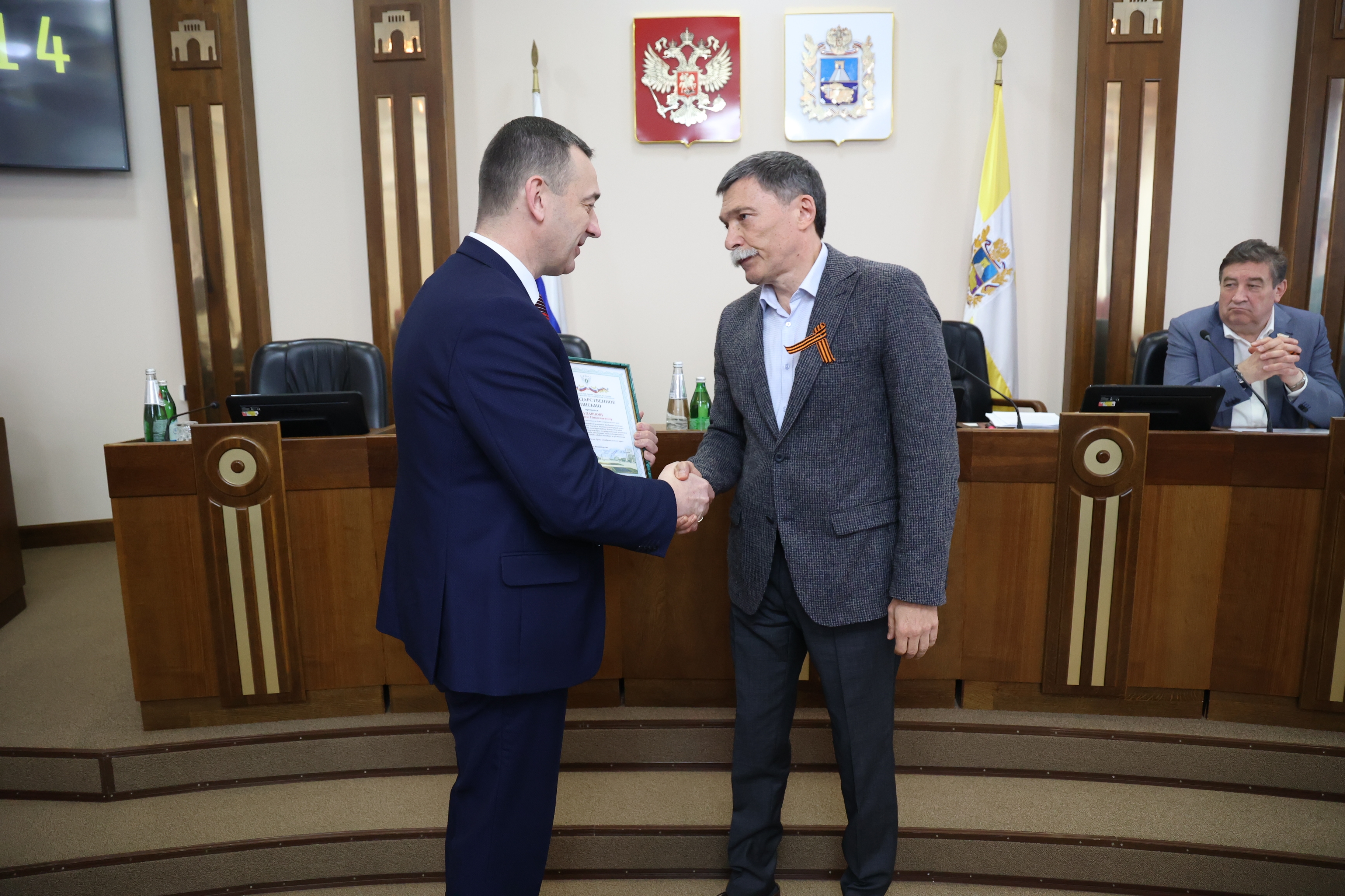 Депутаты Думы получили награды Главного управления Министерства юстиции РФ по Ставропольскому краю