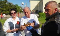 «Ночные волки» привезли капсулу с землёй с Мамаева кургана в село Казгулак